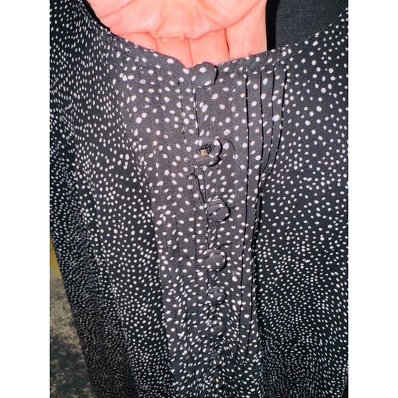 Torrid Black White Polka Dot Long Sleeve Blouse Plus Size Office Party Classic - Picture 8 of 11